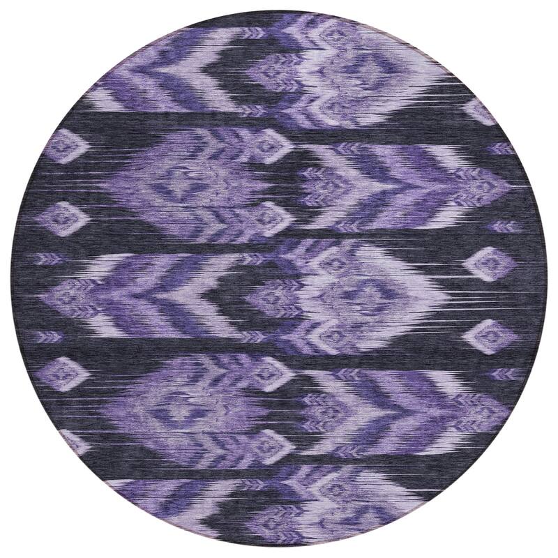 Machine Washable Indoor/ Outdoor Chantille Abstract Boho Rug