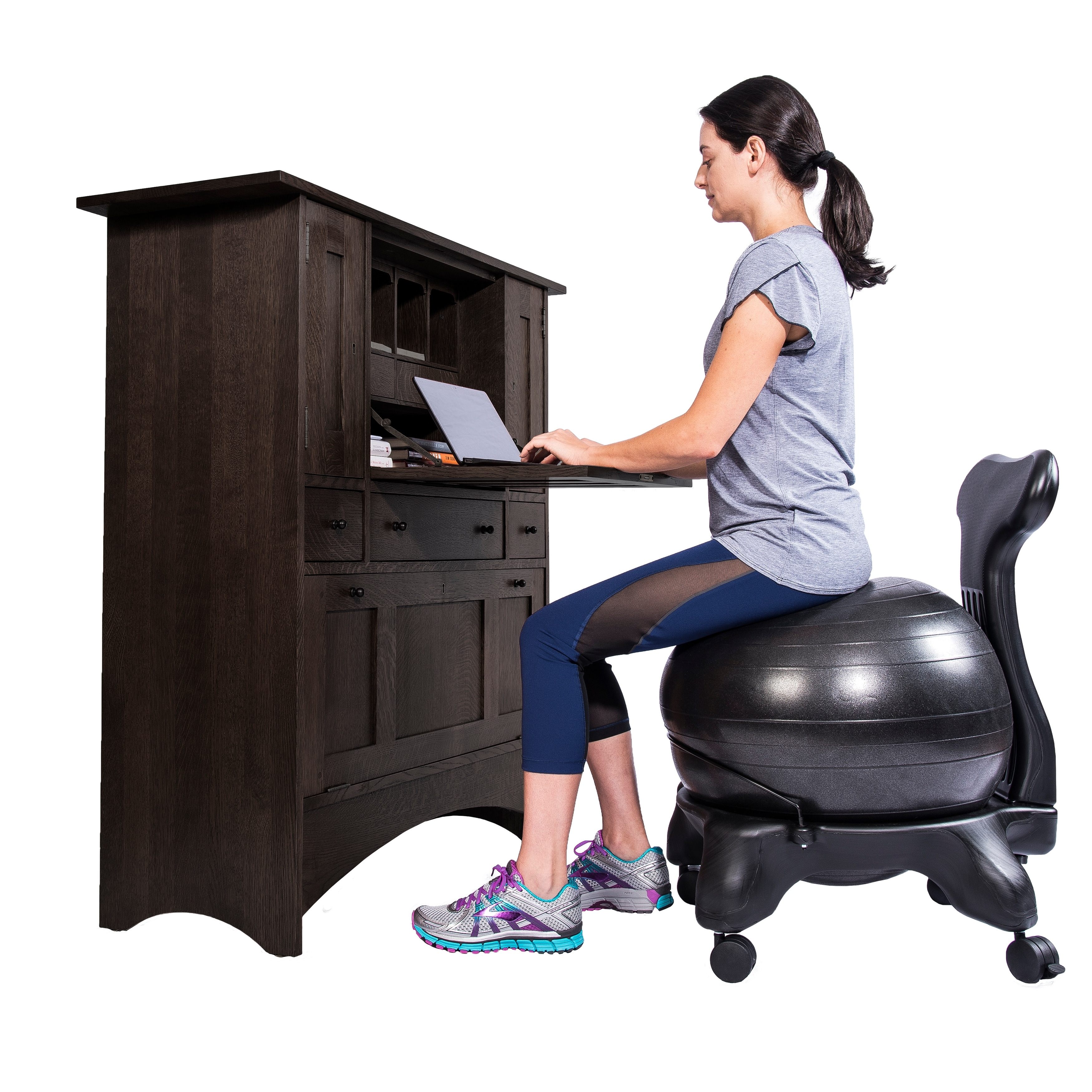 Shop Isokinetics Inc Balance Exercise Ball Chair Standard Or