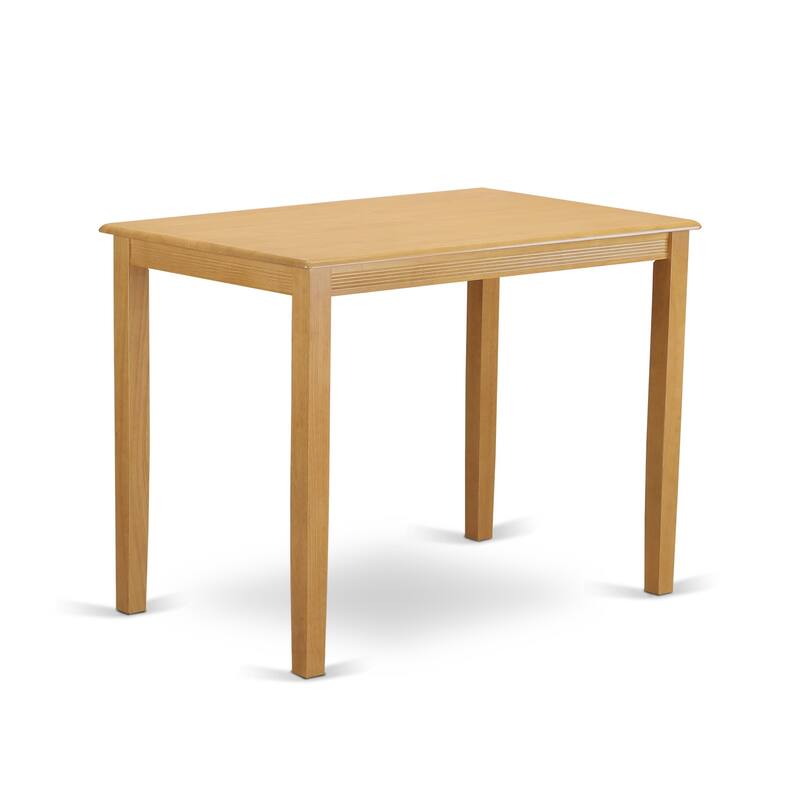 HomeStock 3-Piece Natural Brown Oak Finish Solid Wood Top Counter Height Dining Table Set