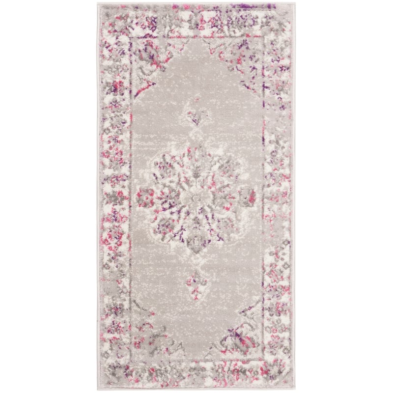 SAFAVIEH Skyler Loma Modern Rug - 2' x 4' - Grey/Pink