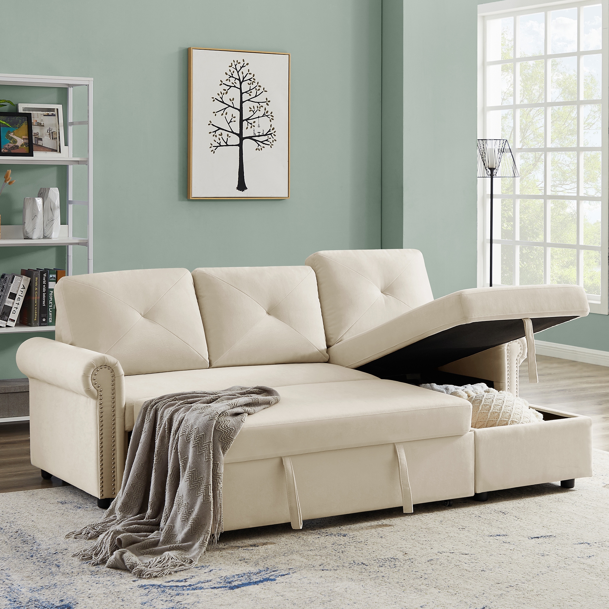 Convertible modular sleeper best sale chair