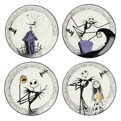 Lenox Nightmare Before Christmas Accent Plates, Set of 4