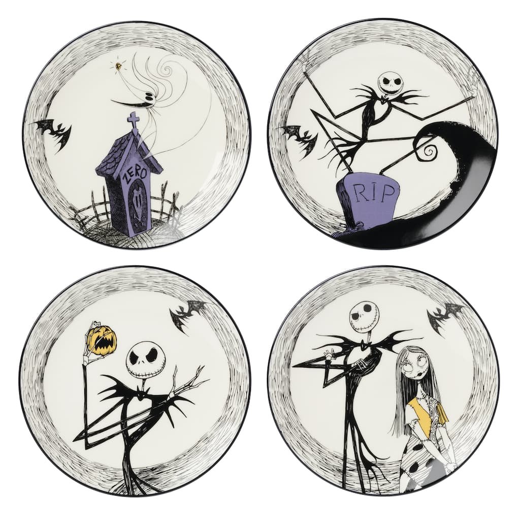 Lenox Nightmare Before Christmas Accent Plates, Set of 4