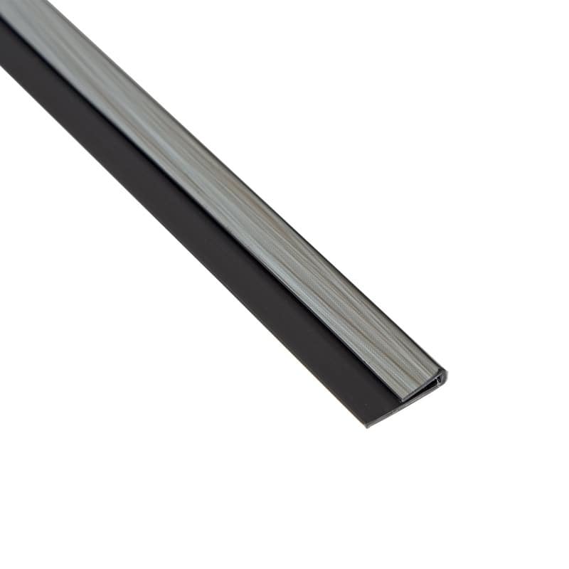 FASÄDE 47 in. Decorative Vinyl J Trim in Brushed Steel (5 Pack) - 5 Pack