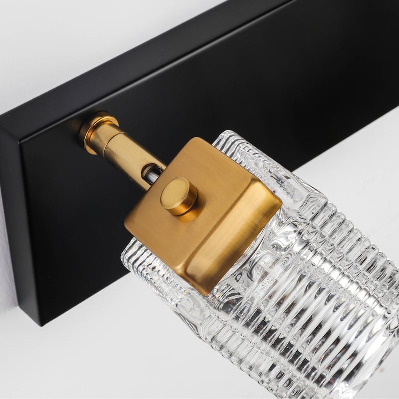 4 Lights Glass Vanity Wall Sconce For Bathroom