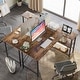 preview thumbnail 110 of 113, Small L Shaped Desk with Storage Shelves Corner Computer Desk