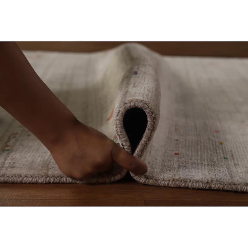 Hand Knotted Oriental 100% Wool Carpet Tribal Animal Pictorial Multi-Colored Gabbeh Area Rug - 8' 1'' X 5' 2''