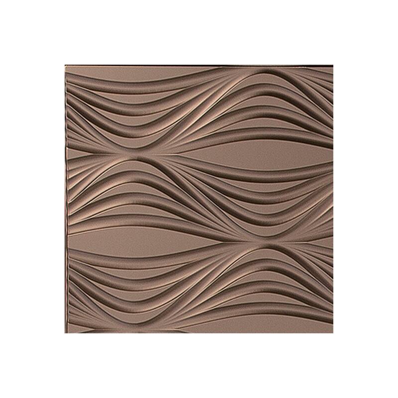 FASÄDE Shallot 4-foot x 8-foot PVC Wall Panel in Argent Bronze - Brown - Sample