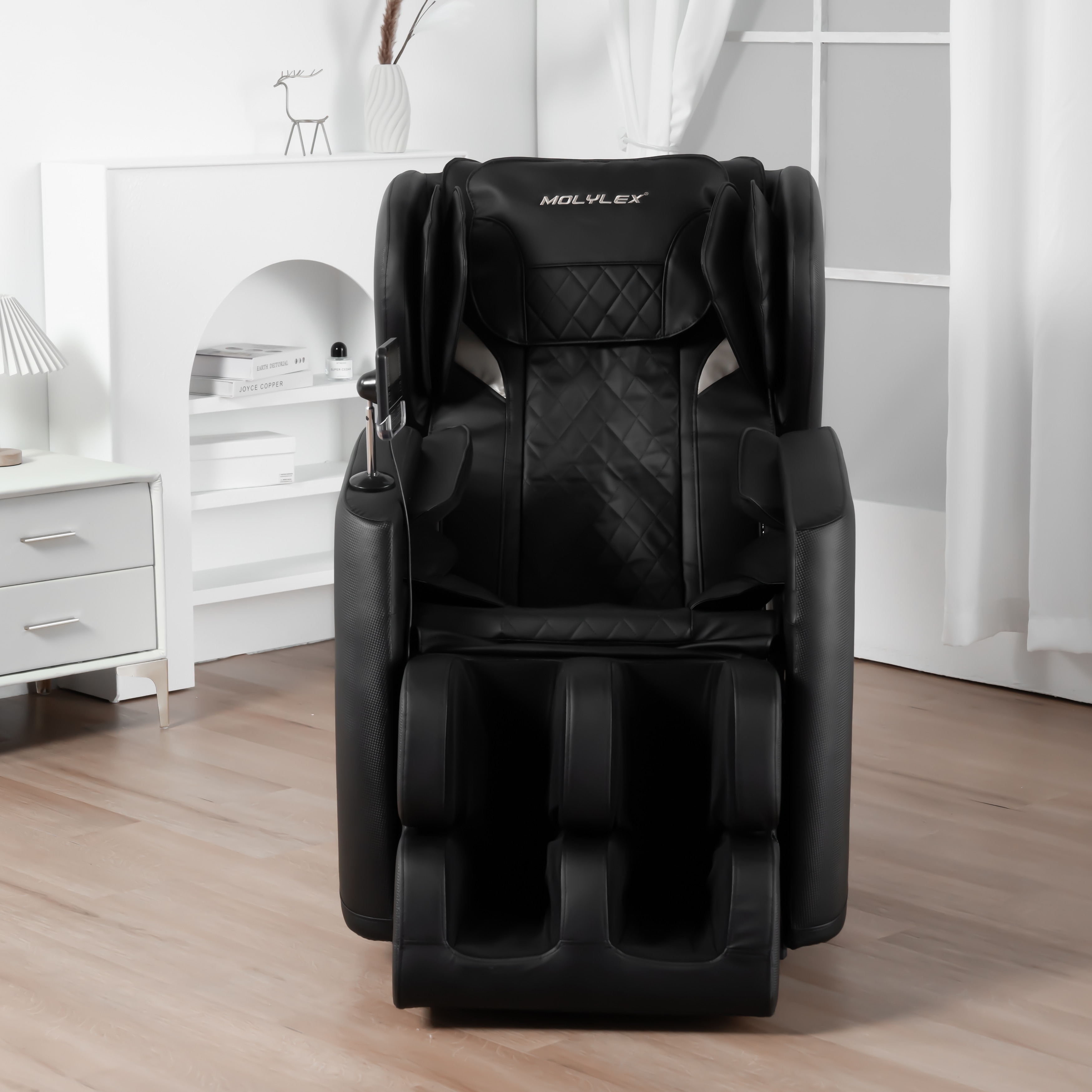 Massage Chair Recliner with Zero Gravity with Full Body Air Pressure Recliners Black Bed Bath