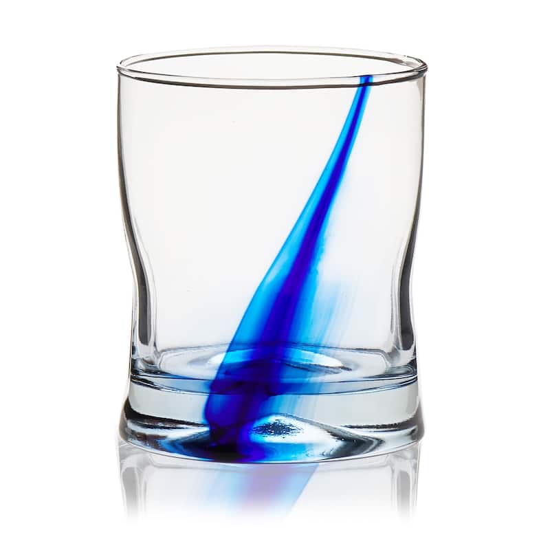 Libbey Blue Ribbon Impressions 8-Piece Tumbler and Rocks Glass Set - Set of 8