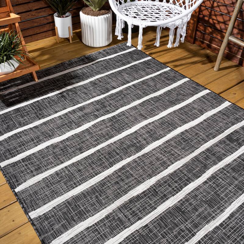 JONATHAN Y Andratx Berber Stripe Indoor/Outdoor Area Rug