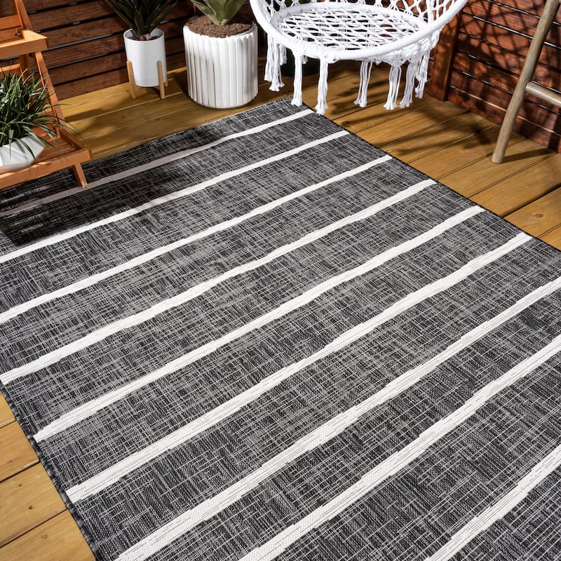 JONATHAN Y Andratx Berber Stripe Indoor/Outdoor Area Rug