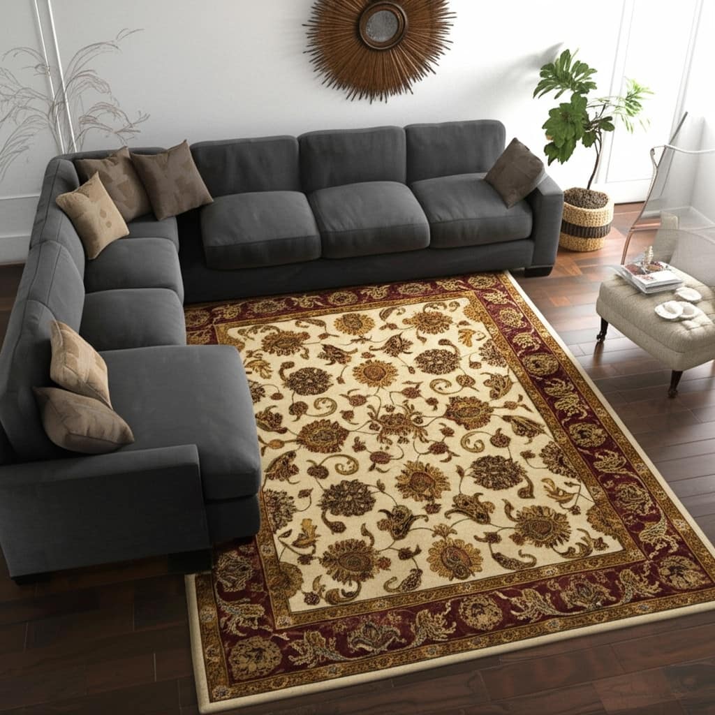 HomeRoots Oriental Traditional Rectangle Area Rug - 120.00 in. x 96.00 in. x 0.50 in.