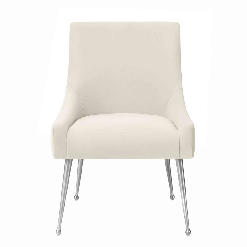 Irina Dining Chair Modern Easy Clean Velvet Upholstered Side Chair with Brushed Gold Leg