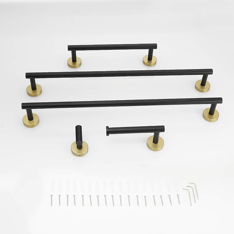 5-Piece Stainless Steel Wall Mounted Bathroom Hardware Set