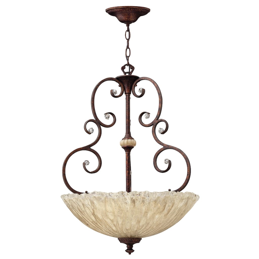 Hinkley Lighting Rigby 3 Light 40" Wide Linear Chandelier with Mesh