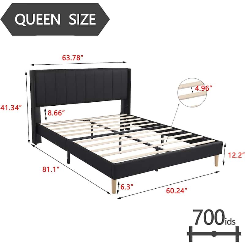 Alazyhome Upholstered Platform Bed Frame