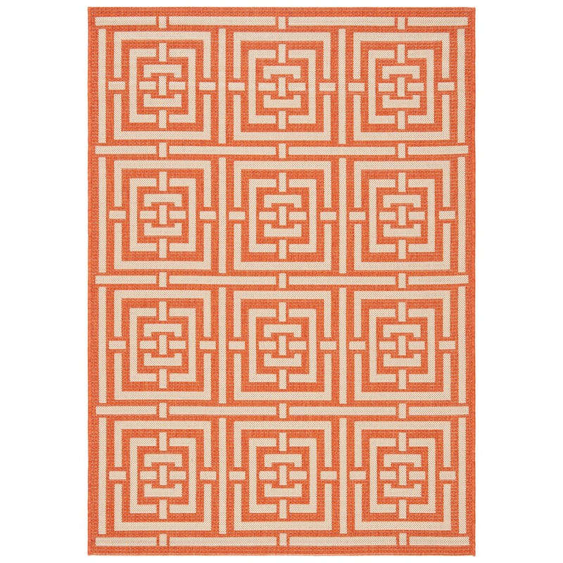 SAFAVIEH Courtyard Ginger Indoor/ Outdoor Waterproof Patio Backyard Rug