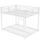 preview thumbnail 25 of 30, Modern & Convenient Design Full over Full Metal Bunk Bed with Built-in Ladder and Full-length Guardrail, Sturdy Frame, Black