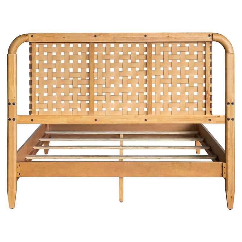 INK+IVY Jameson Woven Faux Leather Bed Queen