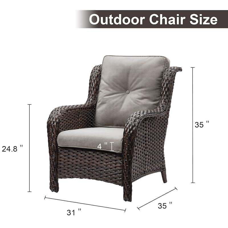 Gymojoy Patio Club Chair All-Weather Rattan Chair