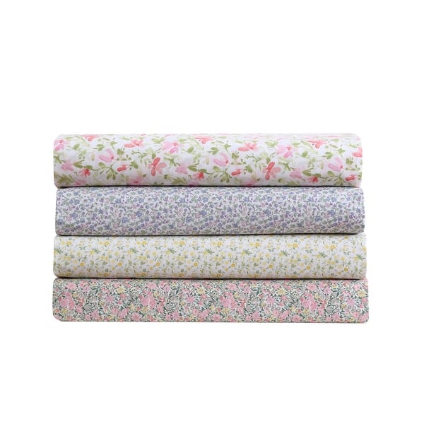 slide 2 of 118, Laura Ashley Soft & Breathable Cotton Percale Deep-Pocket Sheet Set