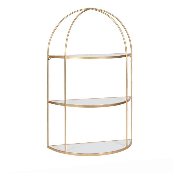 slide 2 of 9, Kate and Laurel Freade Tiered Wall Shelf - 22x8x32 22x8x32