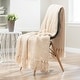 preview thumbnail 69 of 133, Chanasya Textured Knit Throw Blanket With Tassels