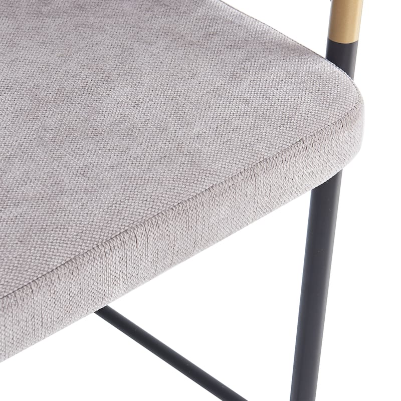 Christopher Knight Home - Soleil Modern 26" Seat Height Bar Stool with Curved Armrests & Gold Accents