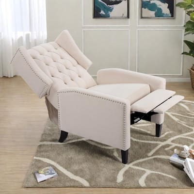Fabric Wingback Recliner Chair with 3-Position Manual Recline, 220lb Capacity