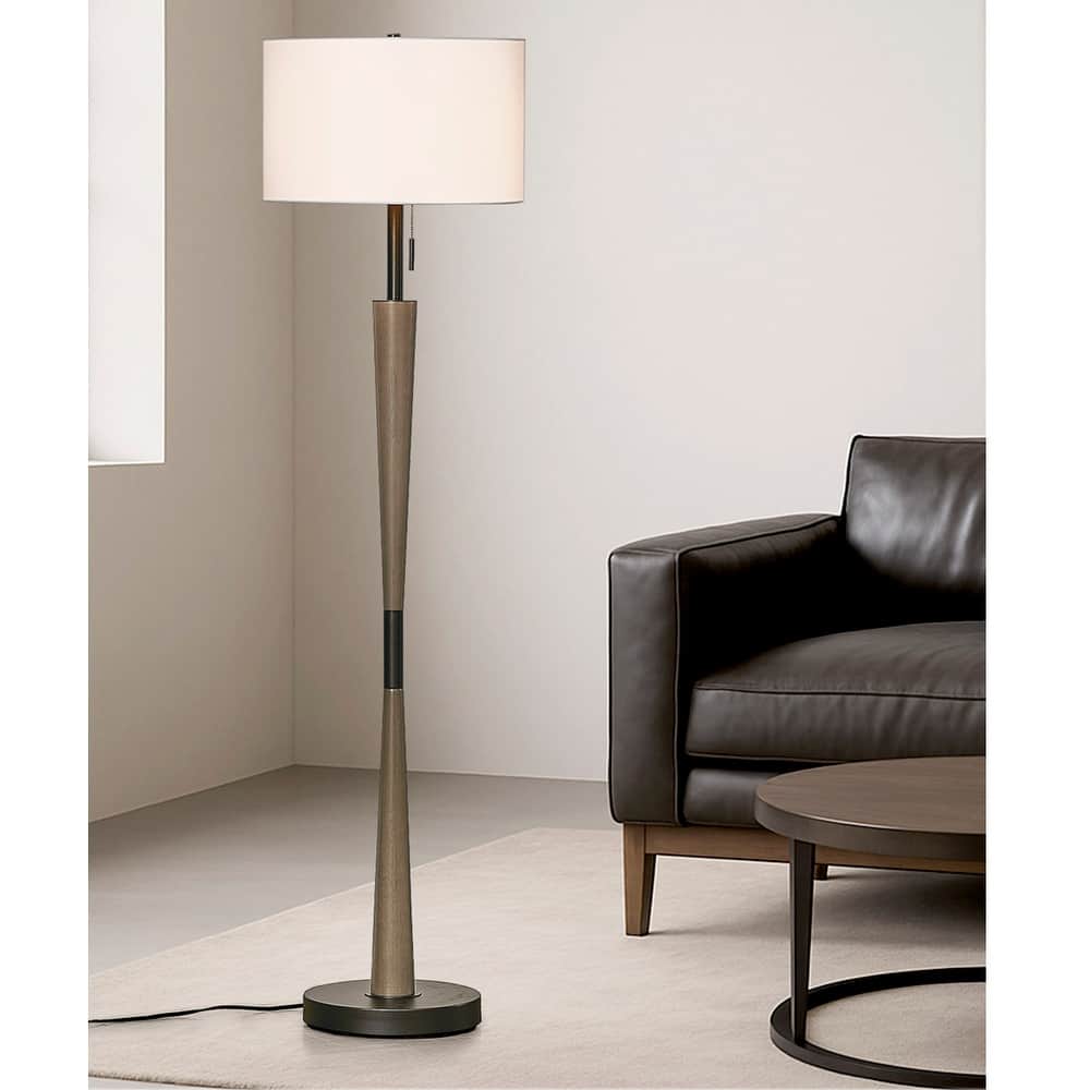 HOMEGLAM Century 61"H Wood Floor lamp