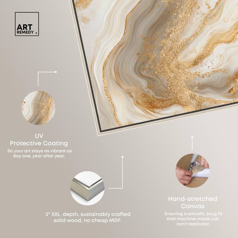 Gold Vein Canvas by Art Remedy