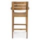 preview thumbnail 17 of 19, Stamford Outdoor Acacia Barstool (Set of 4) by Christopher Knight Home