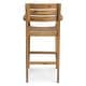 preview thumbnail 12 of 11, Stamford Outdoor Rustic Acacia Wood Barstool (Set of 2) by Christopher Knight Home