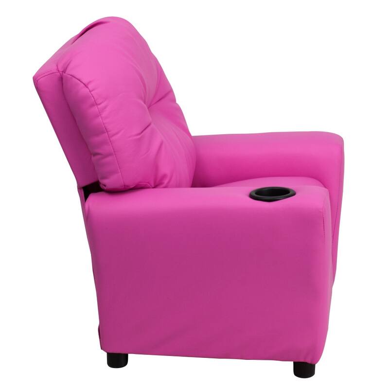 Contemporary Kids Recliner with Cup Holder