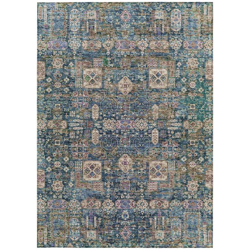 HomeRoots Oriental Transitional Rectangle Outdoor Rug