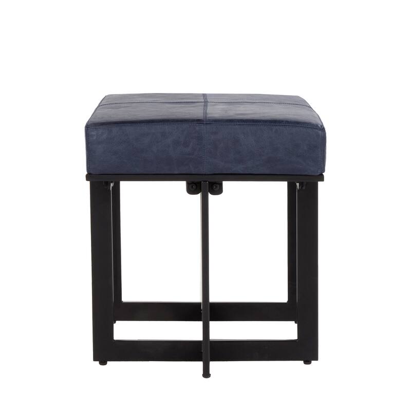 Classic Home Calvin Leather Stool