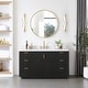 preview thumbnail 1 of 20, Cadiz Bath Vanity with Composite Stone Top without Mirror Fir Wood Black - 60" Single Sink