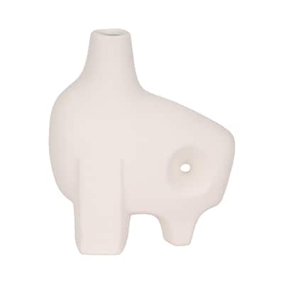 Sagebrook Home 9" Funky Abstract Rough Textured Object, White, 9"H