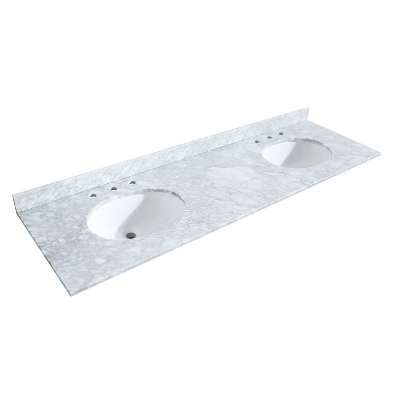 Deborah 72-inch Dark Gray Double Vanity, Oval Sinks, 70-inch Mirror