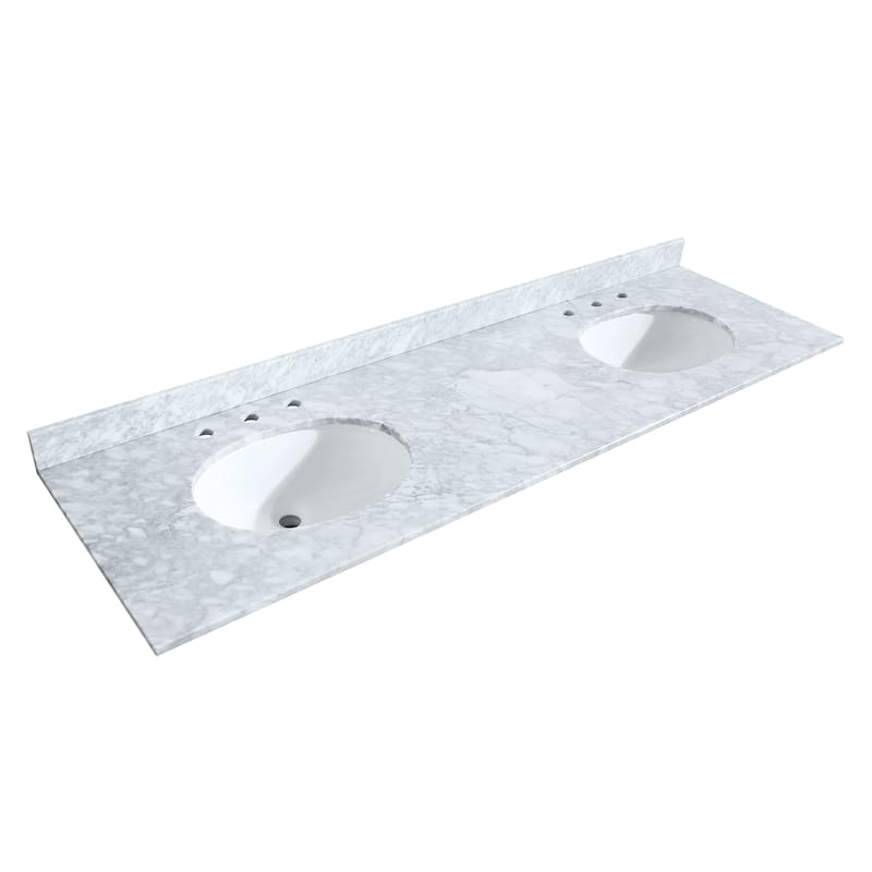 Deborah 72-inch Double Vanity, Oval Sinks, Medicine Cabinets