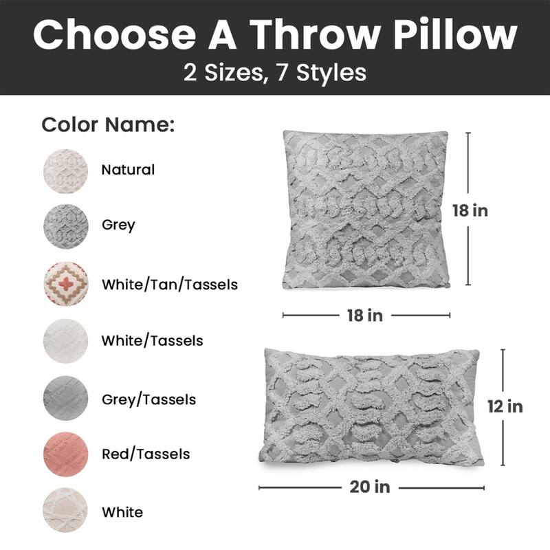 Sol Living Decorative Accent Pillows Throw Pillow for Couch Bedroom Soft Cushions - 20 x 12 in - Grey - Single