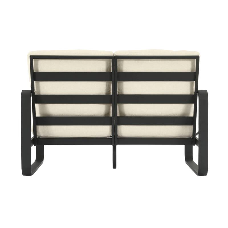 Outdoor Patio Sofa with Removable Cushions, Weather-Resistant