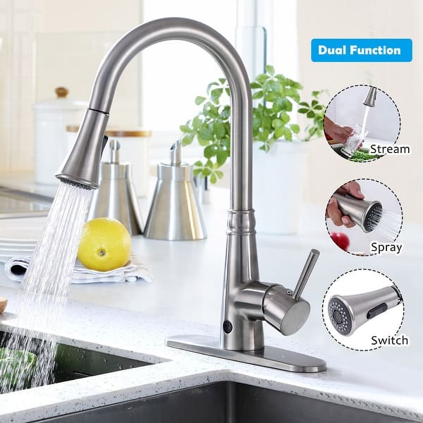 Shop Costway Motion Sense Touchless Kitchen Faucet Pull Down