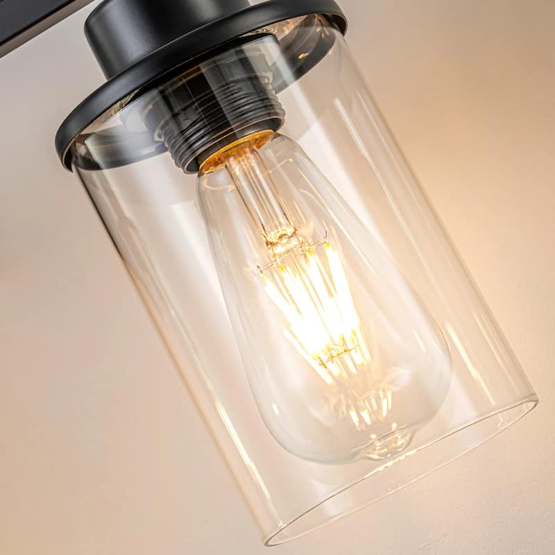 Starsky 3-Lights 23in Dimmable Bathroom Vanity Light Modern Wall Sconce Lighting with Glass Shade