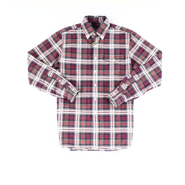ralph lauren red and green plaid shirt