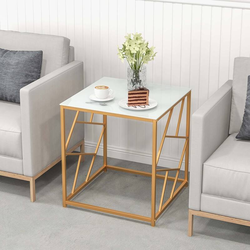 Costway 19.5'' Side Table Square Bedside Sofa Accent Coffee Table with