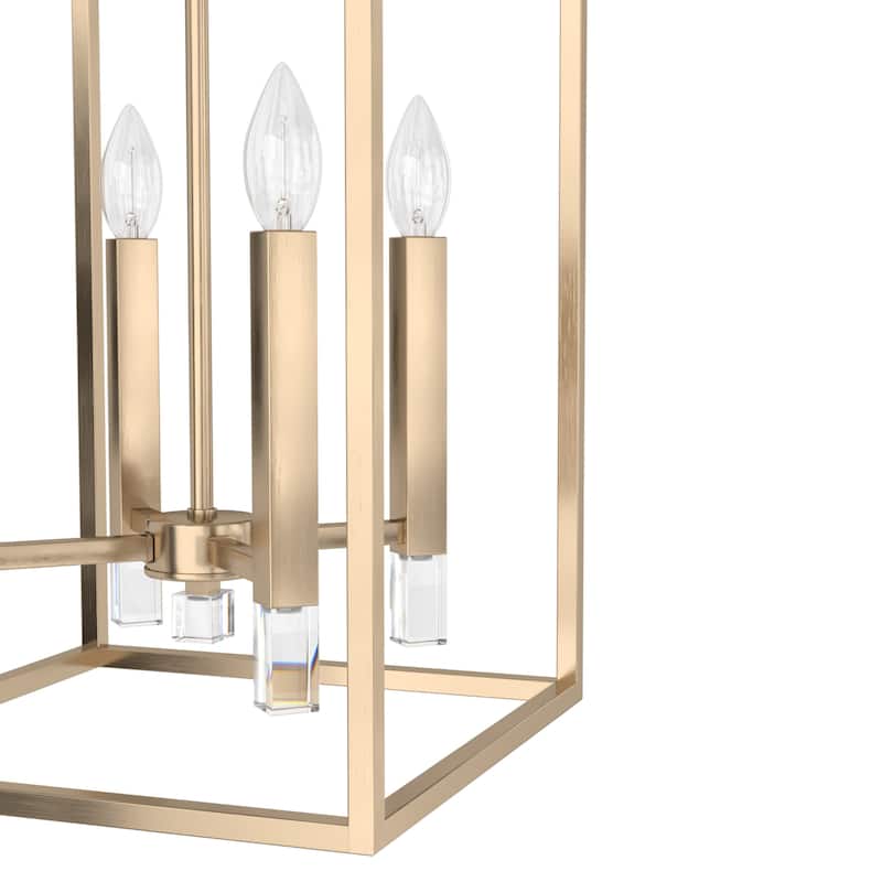 Hunter Sunjai 4 Light Modern Candle Pendant - Entry, Dining room - Caged, Glam, Candle