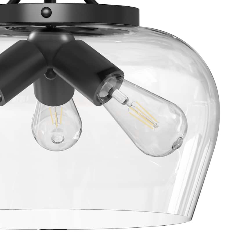 CO-Z 3-Light Semi Flush Mount Ceiling Light