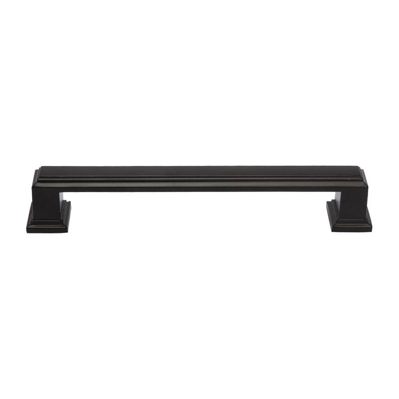 Utopia Alley Dover Cabinet Ring Pull Knob - Vintage Cabinet Hardware with Hand Finished Matt Black, 1.26", 3.78" & 5" - 5" 1 pack - Matt Black